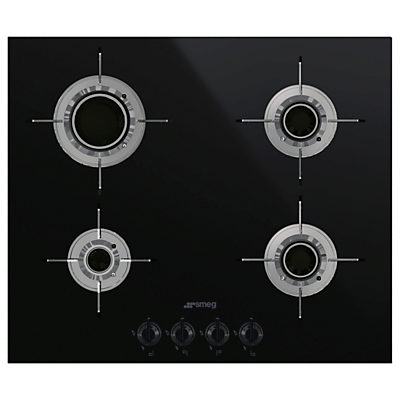 Smeg PVL664CN Dolce Stil Novo Gas Hob, Black Smeg PVL664CN Dolce Stil Novo Gas Hob, Black